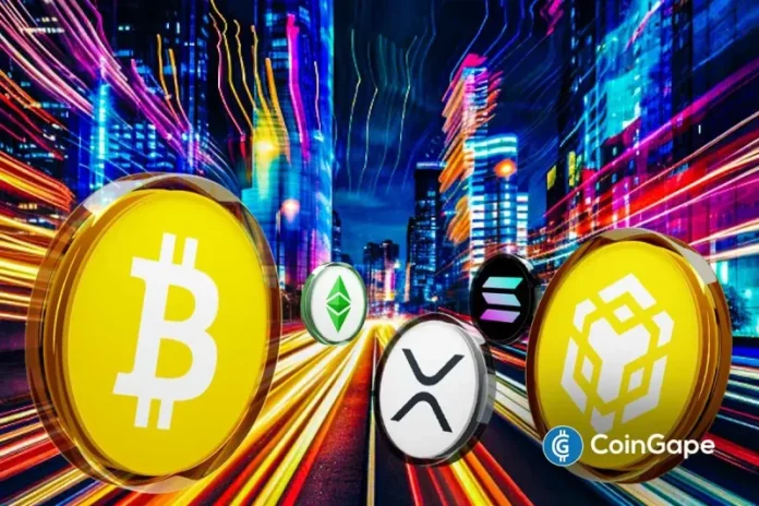 The crypto market is seeing renewed bullish momentum to begin the fourth quarter of this year, with BTC, BNB, SOL, XRP, and ETH recording significant gains over the past few days. This rally has come on the back of several factors, including a potential Fed rate cut and a turnaround in the ETF flows. Crypto
The post <a href="https://coingape.com/crypto-market-rally-btc-bnb-sol-xrp-eth-surge-amid-q4-momentum/">Crypto Market Rally: BTC, BNB, SOL, XRP, ETH Surge Amid Q4 Momentum</a> appeared first on <a href="https://coingape.com/">CoinGape</a>.