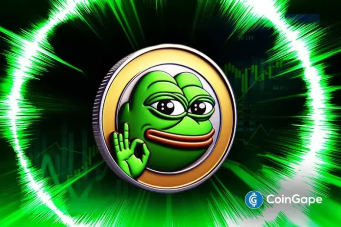 The PEPE Coin price has returned to a crucial demand zone after a sharp decline, with charts outlining a decisive structure. Meanwhile, social sentiment has shown signs of growth, keeping attention fixed on the next possible breakout. These conditions frame the PEPE price outlook heading into October. PEPE Coin Price Action From Key Demand Zone
The post <a href="https://coingape.com/markets/pepe-coin-price-bounce-likely-as-support-zone-aligns-with-rising-social-activity/">Pepe Coin Price Bounce Likely as Support Zone Aligns With Rising Social Activity</a> appeared first on <a href="https://coingape.com/">CoinGape</a>.