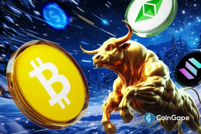 The crypto market showed signs of recovery on Christmas Day, gaining 0.67% in the last 24 hours. This rebound contributed to a weekly rise of 1.46%, pushing the total market capitalization to $2.95 trillion. Market participants are closely watching signs of a potential Santa Rally after weeks of sideways movement. Bitcoin (BTC) hovered above
The post <a href="https://coingape.com/markets/crypto-market-rebounds-are-bulls-positioning-for-a-santa-rally/">Crypto Market Rebounds: Are Bulls Positioning for a Santa Rally?</a> appeared first on <a href="https://coingape.com/">CoinGape</a>.